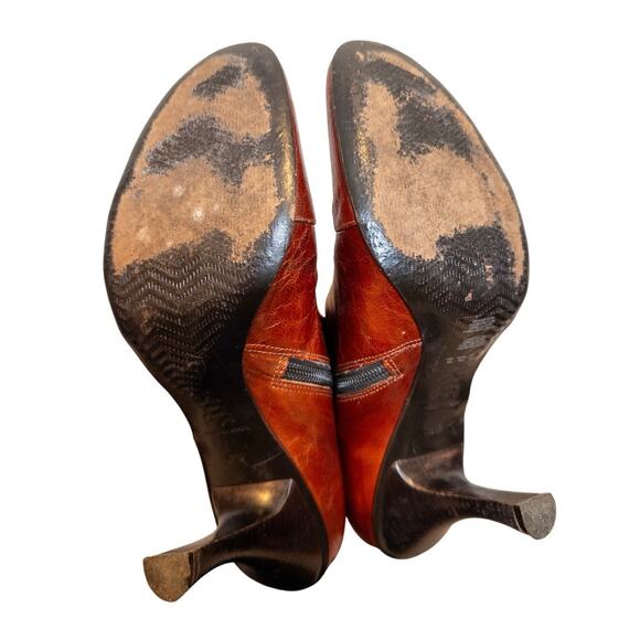 Vintage Y2K Kenneth Cole New York Brown Cognac Leather City Boots Women’s 8.5 - Picture 8 of 11